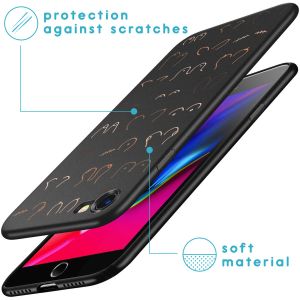 iMoshion Design Hülle für das iPhone SE (2022 / 2020) / 8 / 7 - Boobs all over - Schwarz