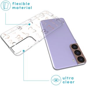 iMoshion Design Hülle für das Samsung Galaxy S22 - Boobs all over - Transparent