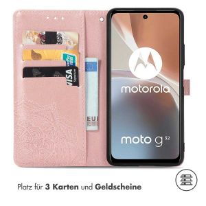 iMoshion Mandala Klapphülle für das Motorola Moto G32 - Rose Gold