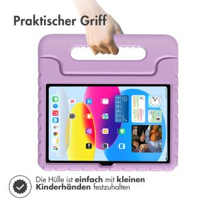 iMoshion Schutzhülle mit Handgriff kindersicher für das iPad 10 (2022) 10.9 Zoll - Lila