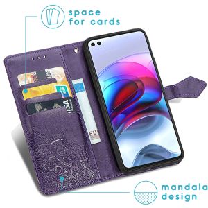 iMoshion Mandala Klapphülle Motorola Moto G100 - Violett