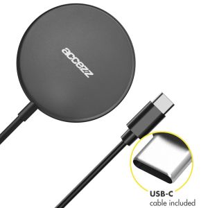 Accezz MagSafe Wireless Charger - MagSafe Ladegerät mit USB-C-Anschluss - 15 Watt - Grau