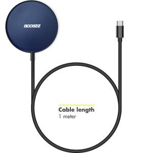 Accezz MagSafe Wireless Charger - MagSafe Ladegerät mit USB-C-Anschluss - 15 Watt - Blau