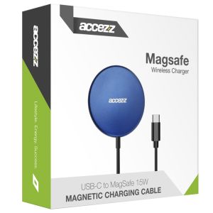 Accezz MagSafe Wireless Charger - MagSafe Ladegerät mit USB-C-Anschluss - 15 Watt - Blau