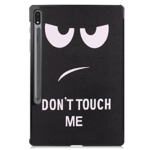 iMoshion Design Trifold Klapphülle Galaxy Tab S8 Plus / S7 Plus / S7 FE 5G - Don't touch