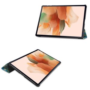 iMoshion Design Trifold Klapphülle Galaxy Tab S8 Plus / S7 Plus / S7 FE 5G - Green Plant
