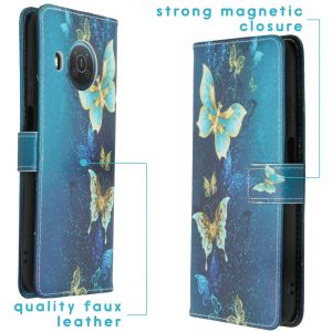 iMoshion Design TPU Klapphülle Nokia X10 / X20 - Blue Butterfly