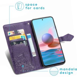 iMoshion Mandala Klapphülle Xiaomi Redmi Note 10 (4G) / Note 10S - Violett