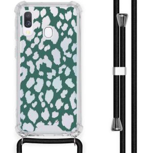 iMoshion Design Hülle mit Band Samsung Galaxy A40 - Leopard - Grün