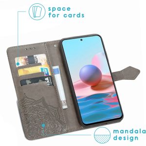 iMoshion Mandala Klapphülle Xiaomi Redmi Note 10 (4G) / Note 10S - Grau