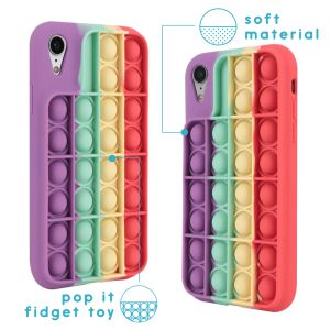 iMoshion Pop It Fidget Toy - Pop It Hülle iPhone Xr - Rainbow