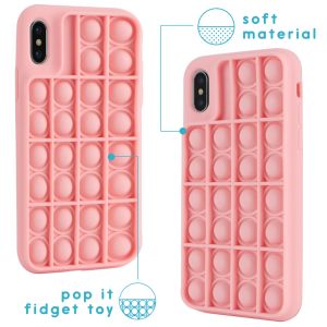 iMoshion Pop It Fidget Toy - Pop It Hülle iPhone Xs / X - Rosa