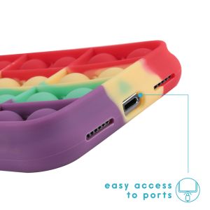 iMoshion Pop It Fidget Toy - Pop It Hülle iPhone Xs / X - Rainbow