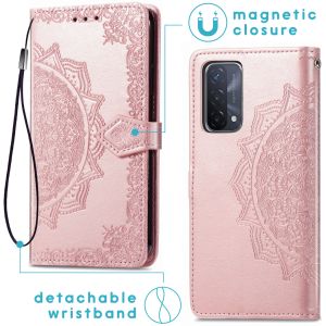 iMoshion Mandala Klapphülle für das Oppo A74 (5G) / A54 (5G) - Rosé Gold