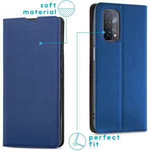iMoshion Slim Folio Klapphülle Oppo A74 (5G) / A54 (5G) - Blau