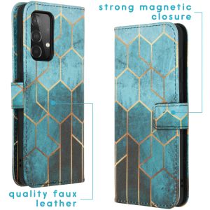 iMoshion Design TPU Klapphülle Galaxy A72 - Green Honeycomb