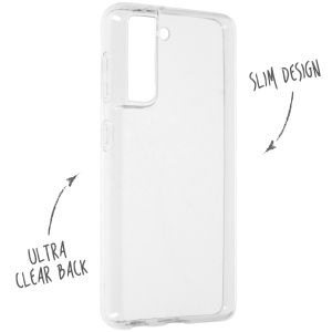 Accezz TPU Clear Cover für das Samsung Galaxy S21 FE - Transparent