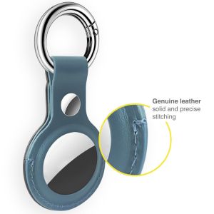 Accezz ﻿Genuine Leather Keychain Case Apple AirTag - Blau
