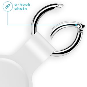 iMoshion ﻿Liquid Silicone Keychain Case Apple AirTag - Weiß