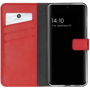 Selencia Echtleder Klapphülle für das Samsung Galaxy A32 (4G) - Rot