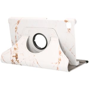 iMoshion 360° drehbare Design Tablet Klapphülle Galaxy Tab A7 Lite - White Marble