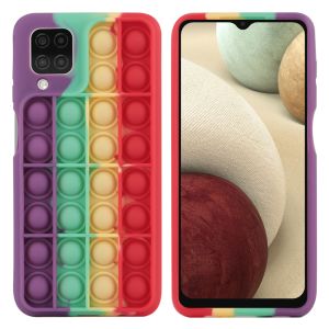 iMoshion Pop It Fidget Toy - Pop It Hülle Galaxy A12 - Rainbow