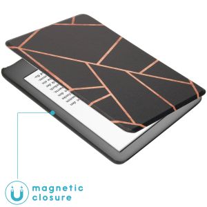 iMoshion Design Slim Hard Case Sleepcover für das Amazon Kindle 10 - Black Graphic