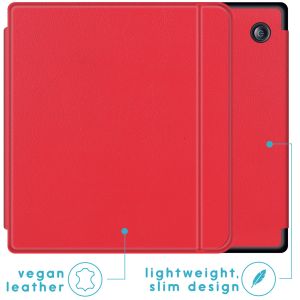 iMoshion Slim Hard Case Sleepcover mit Stand für das Kobo Libra H2O - Rot