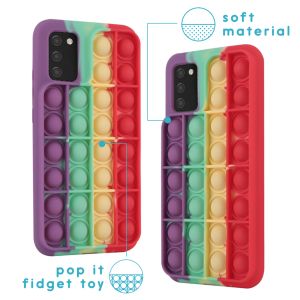 iMoshion Pop It Fidget Toy - Pop It Hülle Galaxy A02s - Rainbow