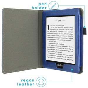iMoshion Vegan Leather Klapphülle Amazon Kindle Paperwhite 4-Dunkelblau