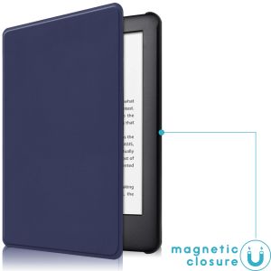 iMoshion Slim Hard Case Sleepcover für das Amazon Kindle 10 - Dunkelblau