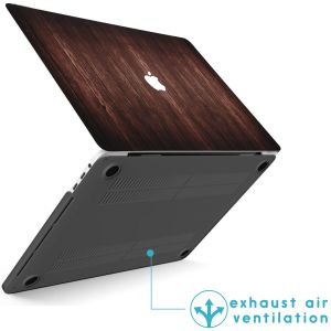 iMoshion Design Laptop Cover für das MacBook Pro 15 Zoll (2016-2019) - A1707 / A1990 - Dark Brown Wood