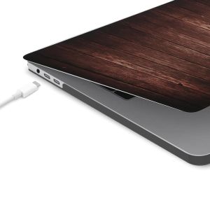 iMoshion Design Laptop Cover für das MacBook Pro 15 Zoll (2016-2019) - A1707 / A1990 - Dark Brown Wood