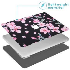 iMoshion Design Laptop Cover für das MacBook Pro 13 Zoll Retina - A1502 - Blossom Watercolor Black