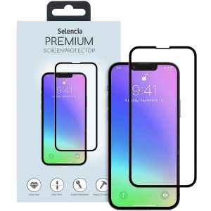 Selencia Premium Screen Protector aus gehärtetem Glas für das iPhone 13 Mini - Schwarz