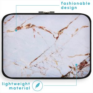 iMoshion Universele Design Sleeve 13 Zoll - White Marble