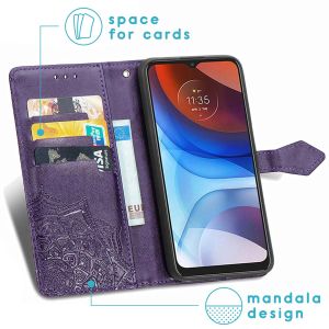 iMoshion Mandala Klapphülle Motorola Moto E7i Power - Violett