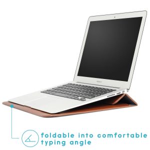 iMoshion Vegan Lederen Laptop Sleeve 13-14 Zoll - Braun