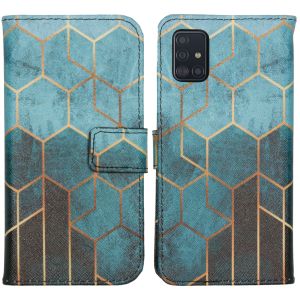 iMoshion Design TPU Klapphülle Galaxy A51 - Green Honeycomb