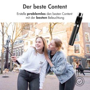 iMoshion 3 in 1 Bluetooth Selfie Stick + Handystativ + Leuchte