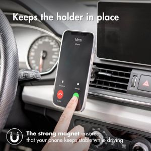 Accezz Handyhalterung für das Auto für das iPhone 15 Pro Max - Universell -  Lüftungsgitter - Magnetisch - Schwarz