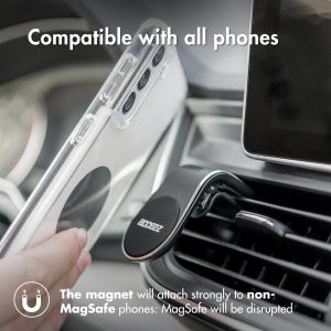 Accezz Handyhalterung für das Auto - Universell - Lüftungsgitter - Magnetisch - Schwarz