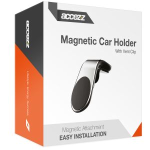 Accezz Handyhalterung für das Auto - Universell - Lüftungsgitter - Magnetisch - Silber