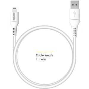 Accezz Kfz-Ladegerät mit MFI-zertifiziertem Lightning- auf USB-Kabel - Autolader - 20 Watt - 1 m - Weiß