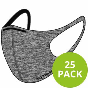 Blackspade 25 pack - Waschbarer Unisex-Mundschutz für Erwachsene – Wiederverwendbare Stretch-Baumwolle - Grau