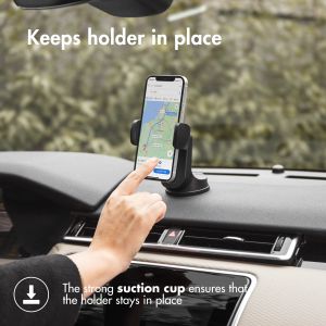 Accezz Handyhalterung für das Auto - Verstellbar - Universell - Armaturenbrett und Windschutzscheibe - Schwarz