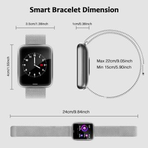 Lintelek Smartwatch H19S - Rostfreier Stahl - Silber