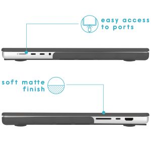 iMoshion Laptop Cover für das MacBook Pro 16 Zoll (2021) / Pro 16 Zoll (2023) M3 chip - A2485 / A2780 / A2991 - Schwarz