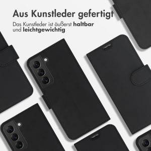 Accezz Wallet TPU Klapphülle für das Samsung Galaxy S22 - Schwarz