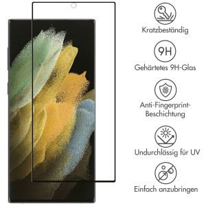 Selencia Premium Screen Protector aus gehärtetem Glas für das Samsung Galaxy S22 Ultra - Schwarz